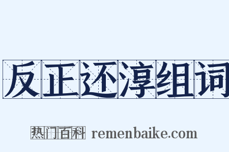反正还淳组词是什么意思的图片